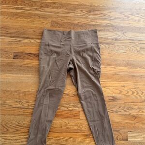 Athleta Salutation Stash Tights Brown